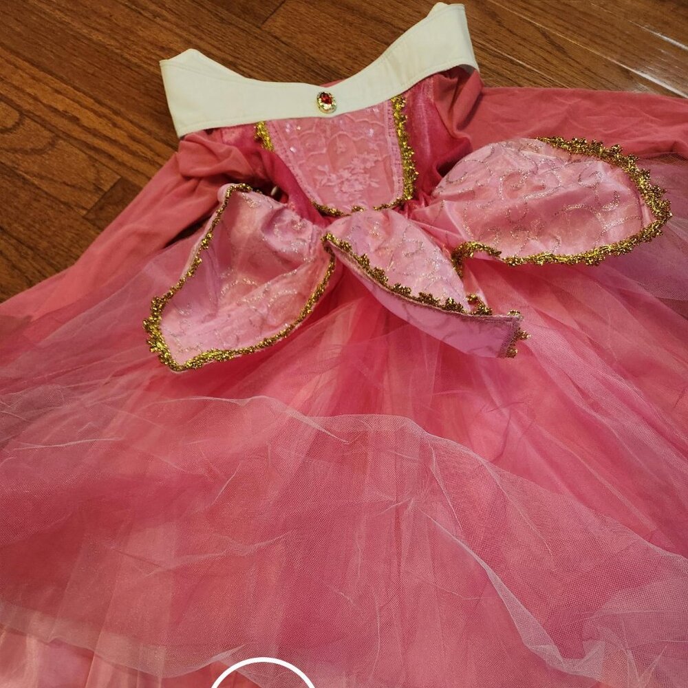 Girls Sleeping Beauty Aurora Pink Costume Dress (Size 110 or 4T/5T) - Picture 6 of 7